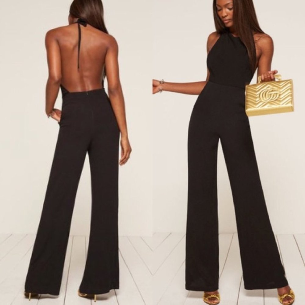 Reformation Portman Black Jumpsuit 0